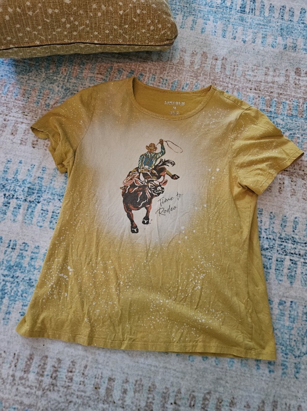 Janie and Jack Mustard Rodeo Graphic Short-Sleeve Tee